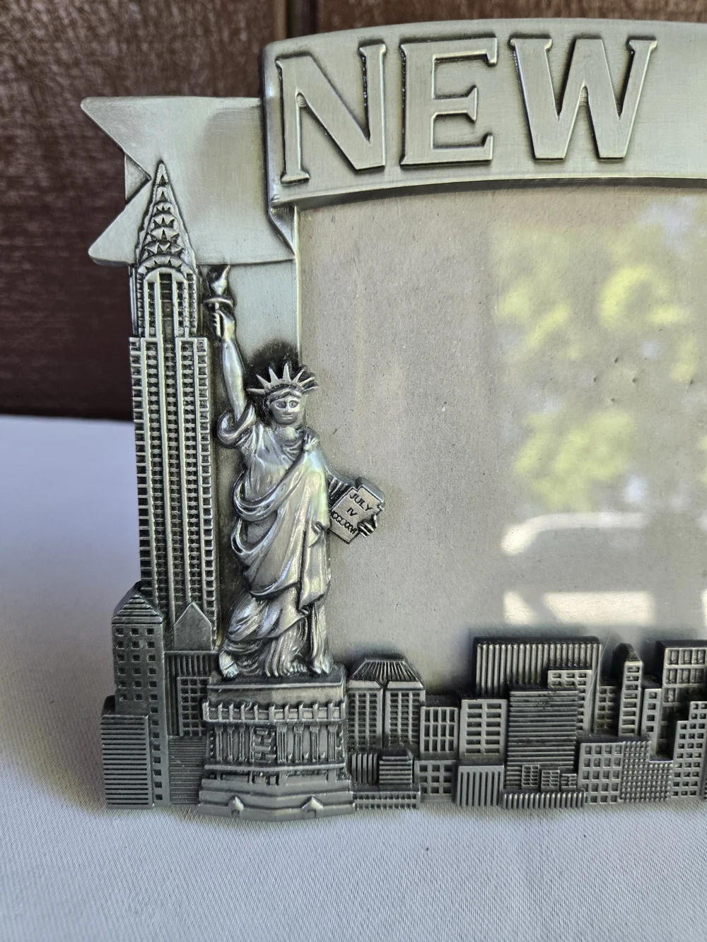 New York Silver-Tone Skyline Picture Frame